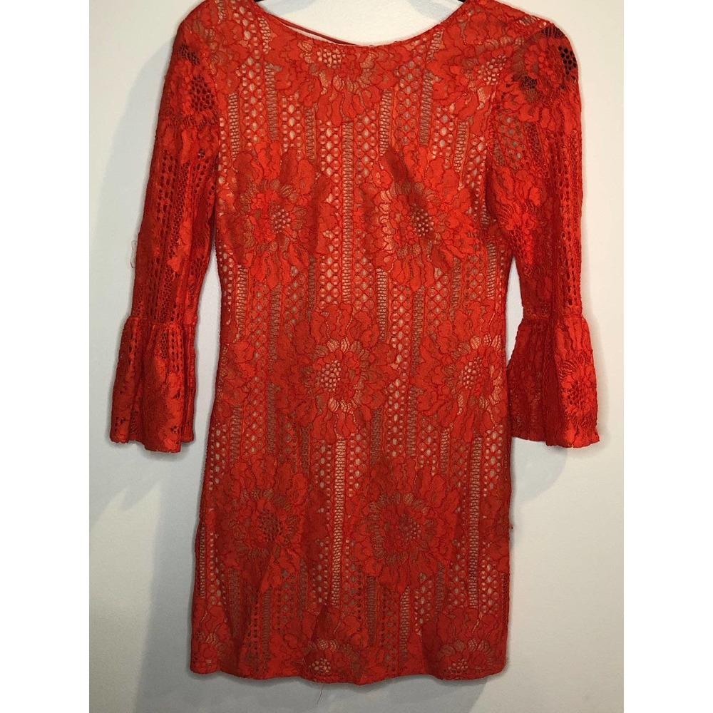 Endless Rose red Ornage Lace XS Boutique Bohemian Boho Going Out Dress - Picture 1 of 9